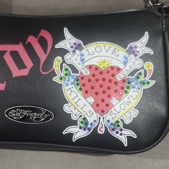 SOLD💢💢 Ed Hardy Love Kills Slowly Shoulder Bag - Picture 2 of 8